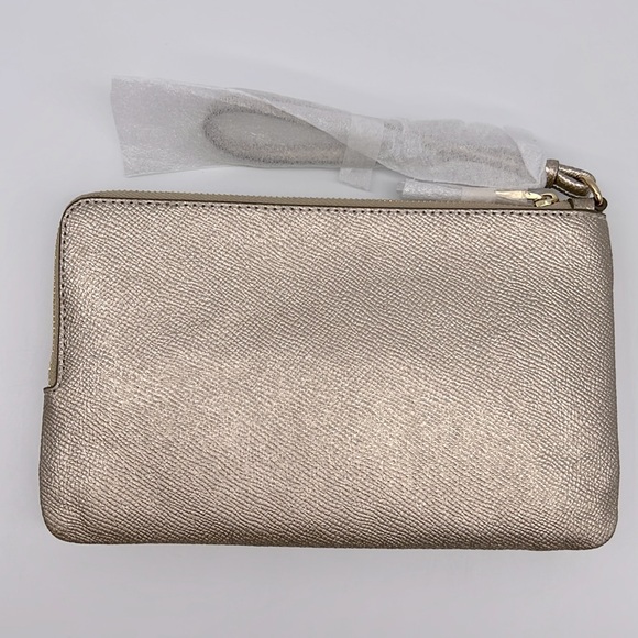 Coach Double Zip Wallet In Signature Canvas IM/Champagne Multi - Picture 2 of 16